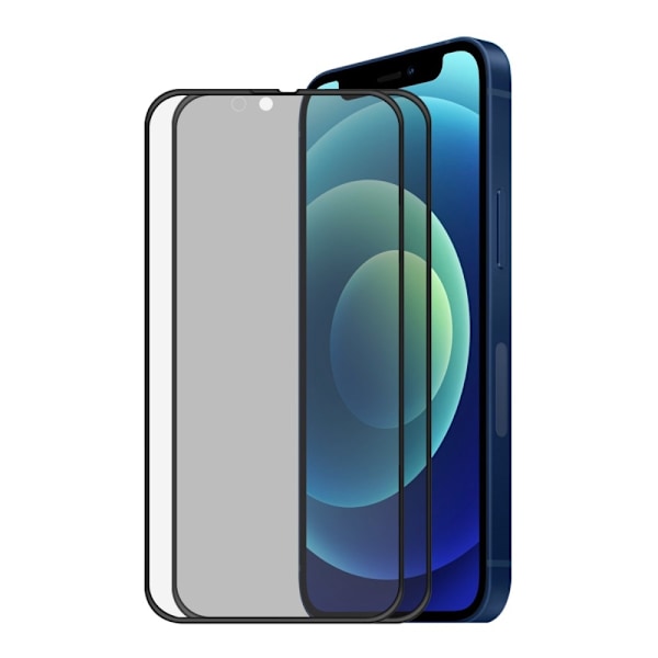 [2-PACK] Privacy Härdat Glas Skärmskydd iPhone 13 Pro Max - Svart Svart