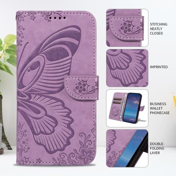 Samsung Galaxy S26 Plus Skal PU Läder Folio Flip - Ljus Lila