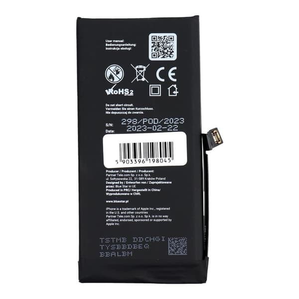 Blue Star iPhone 12 Mini Batteri HQ 2227 mAh
