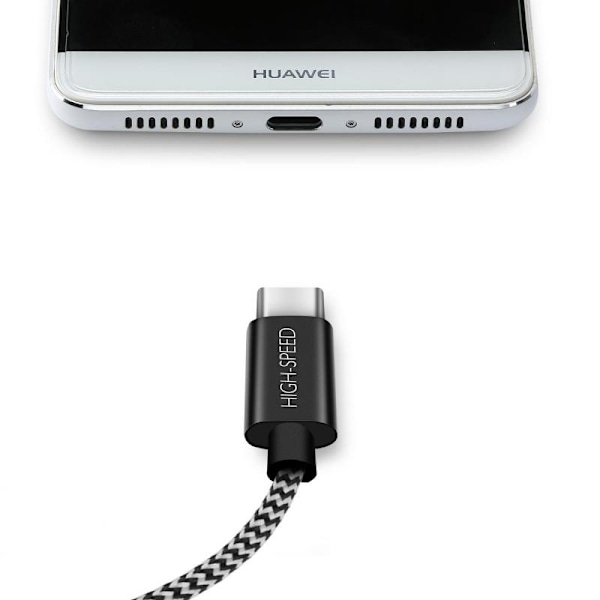 Dux Ducis USB-C-kaapeli 2,1A 2 m - musta/valkoinen Black