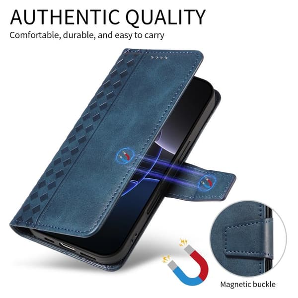Samsung Galaxy S26 / S26 Pro Plånboksfodral Konstläder Ställ - Blå