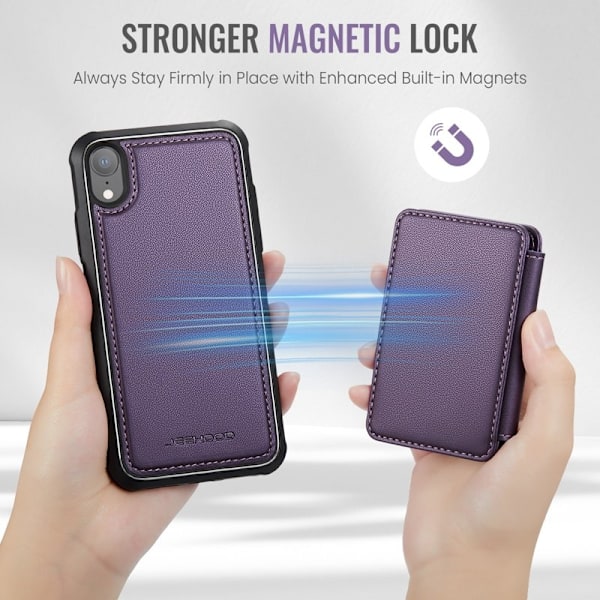 JEEHOOD J05 Mobilskal till iPhone XR Läder MobilLila