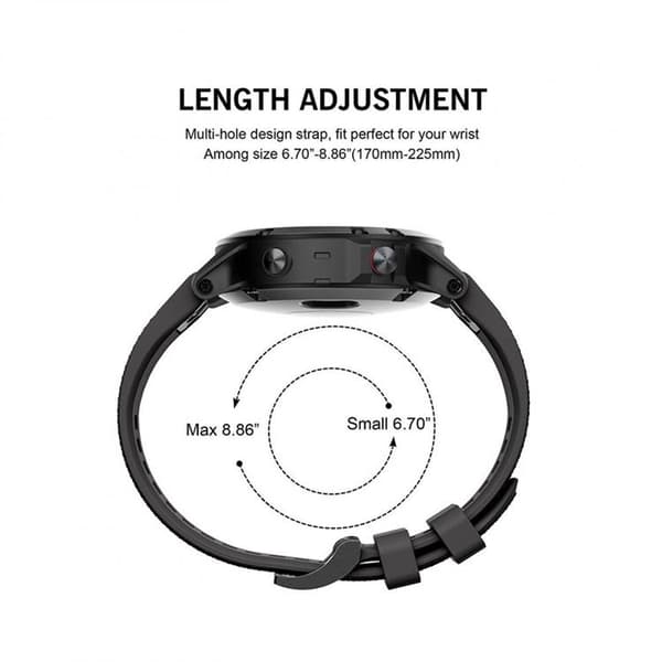 Glat Garmin Fenix Band 5/6/6 Pro - Sort Black