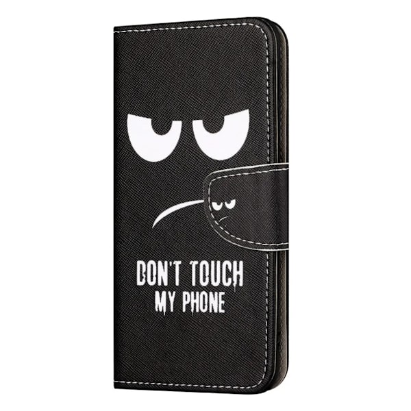 iPhone 15 Plus Plånboksfodral - Dont Touch My Phone Svart