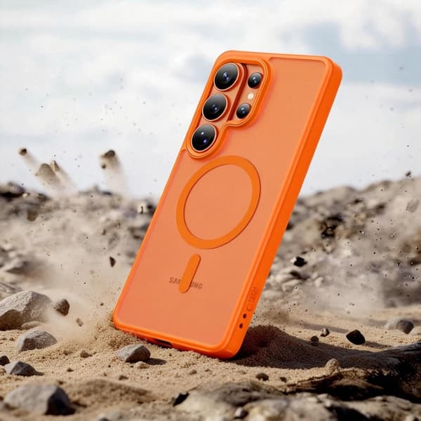 Tech-Protect Mobilskal För Galaxy S26 Ultra Magsafe Magmat - Orange Orange