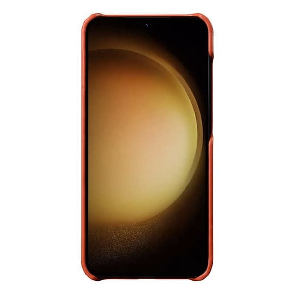 MELKCO Mobilskal till Samsung Galaxy S25 Plus Äkta Läder PC - Orange
