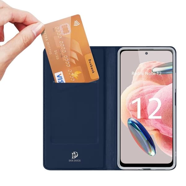 Dux Ducis Xiaomi Redmi Note 12 4G lompakkokotelo Skin Pro - Sininen Blå