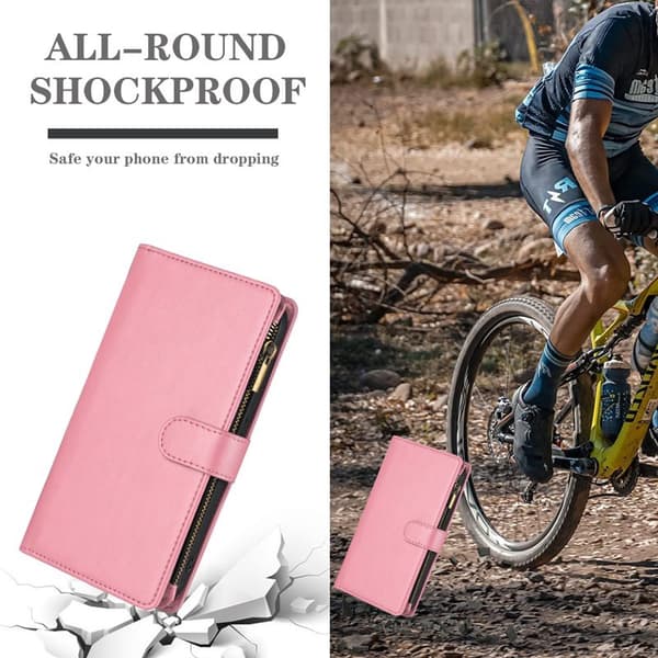 Plånboksfodral för Samsung Galaxy S26 Konstläder Stativ - Rosa