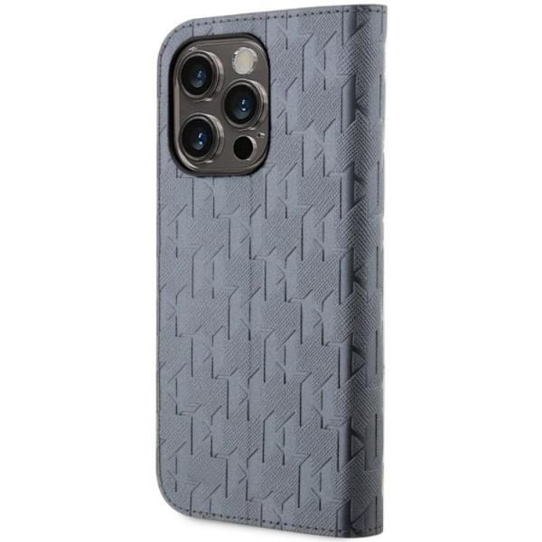 KarlLagerfeld iPhone 14 Pro Max Plånboksfodral Monogram Silver