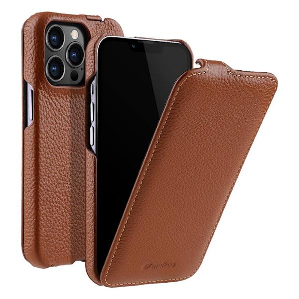 MELKCO Mobilskal till iPhone 13 Pro Max Äkta Läder + PC - Brun