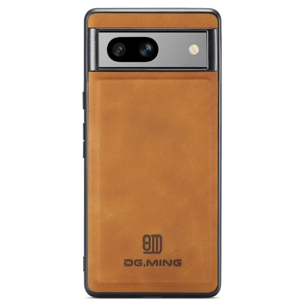 DG.MING Mobilskal till Google Pixel 8a Hybrid PU Läder + PC + TPU - Brun