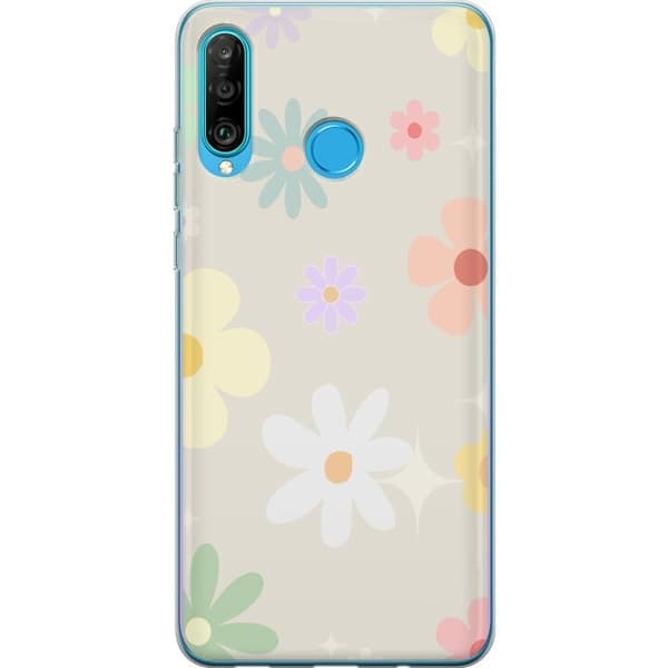 Mobilskal till Huawei P30 lite med fejdande blommor