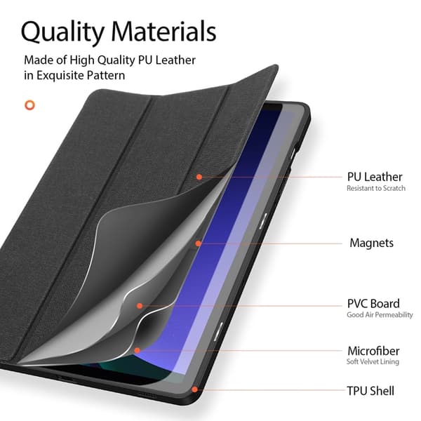 Dux Ducis Galaxy Tab S9 Fodral Domo - Svart Black