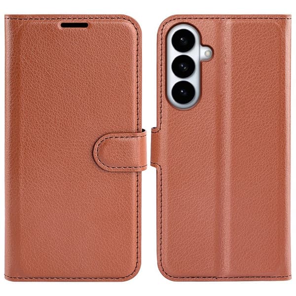 Plånboksfodral för Samsung Galaxy S26 Plus Ställ Konstläder - Brun