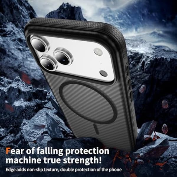 Mobilskal till iPhone 17 Pro Max MagSafe Carbon Fiber Svart