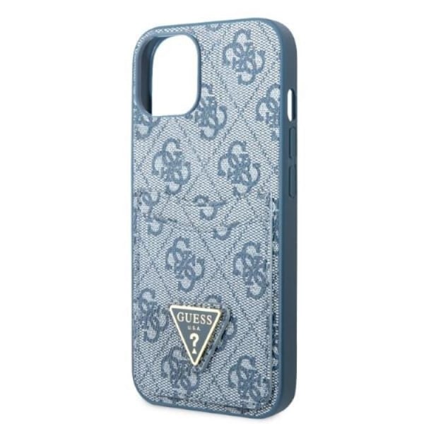 Guess iPhone 13 mini Skal Korthållare Triangle Logo - Blå