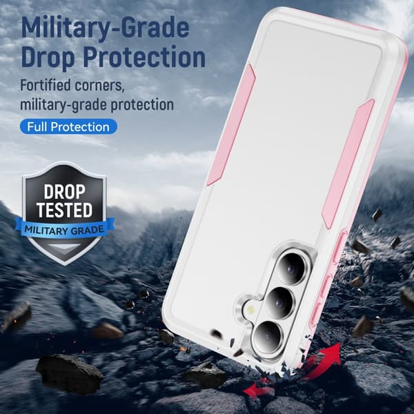 Mobilskal för Samsung Galaxy S26 Plus Militärklassad Skydd - Vit
