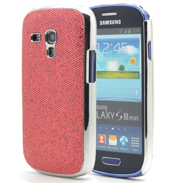 Sparkle Baksideskal tillSamsung Galaxy S3 mini i8190 (Röd) Röd