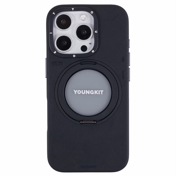 Youngkit Mobilskal till iPhone 16 Pro Max Magafe Rotating Kickstand Svart