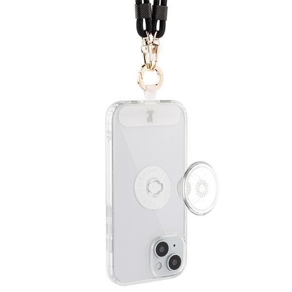 Just Elegance matkapuhelimen kuori iPhone 15 3in1 PopGrip - Läpinäkyvä