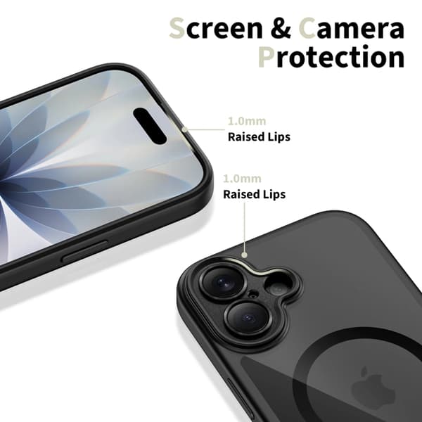 Tech-Protect Telefontaske til iPhone 17 Magsafe Peak - Sort/Klar Transparent