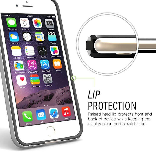 Caseology Bumper Frame Skal till Apple iPhone 6(S) Plus - MörkGrå grå