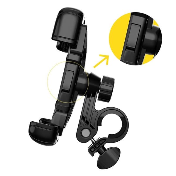 Wozinsky Mobilholder til cykel til motorcykel scootere - Sort Svart