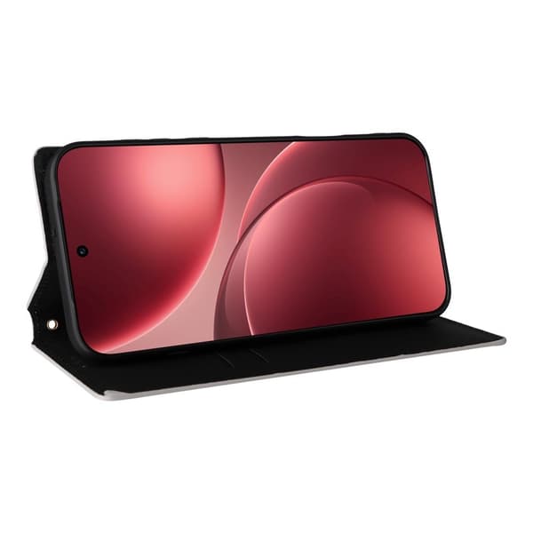 Oppo Find X9 Pro 5G Plånboksfodral Konstläder Rhombus Prägling - Silver