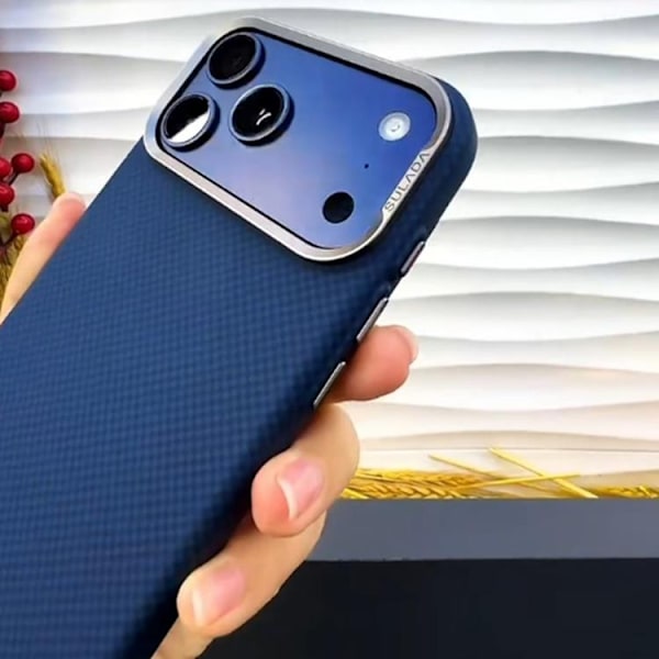 SULADA Mobilskal till iPhone 17 Pro Grid TextuRöd Blå