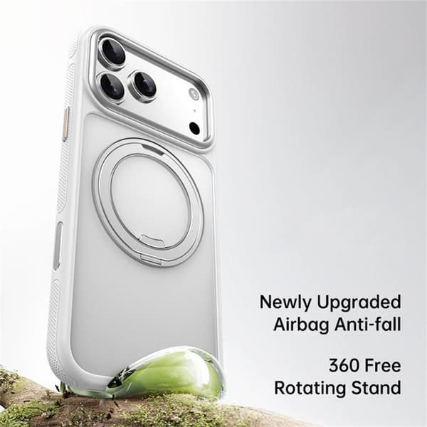 Mobilskal till iPhone 17 Pro Max MagSafe Kickstand TPU PC - Vit Vit