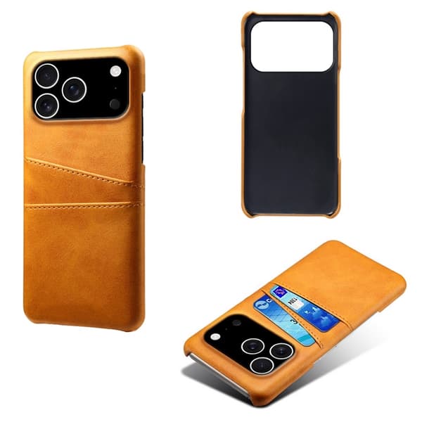 Mobilskal till iPhone 17 Pro Max Korthållare Dual - Orange Orange