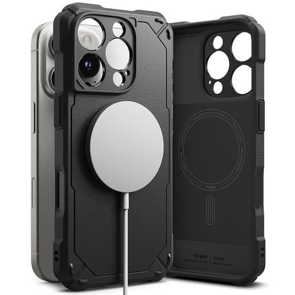 Ringke Telefontaske til iPhone 16 Pro Magsafe Rugged Gear - Sort Svart