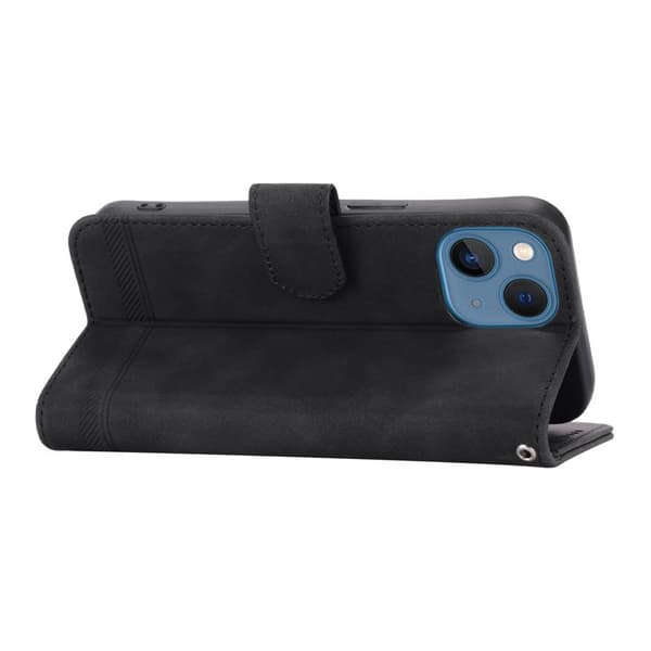 DIERFENG DF-03 Konstläder Plånboksfodral för iPhone 13 mini 5.4 tum - Svart