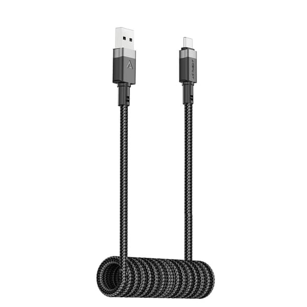 Acefast USB-A - USB-C 3A Kabel 1.2m Spring 480Mb/s - Svart Svart