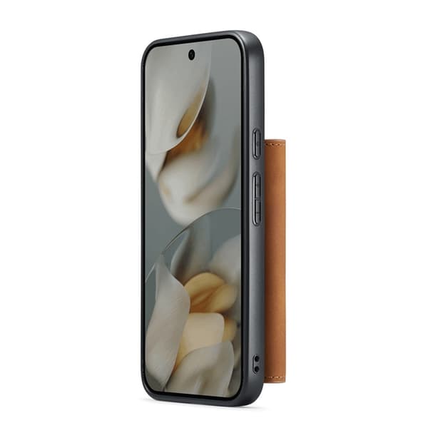 DG.MING Google Pixel 10 Pro XL Konstläder Plånboksfodral Detatchable M1 - Brun Brun
