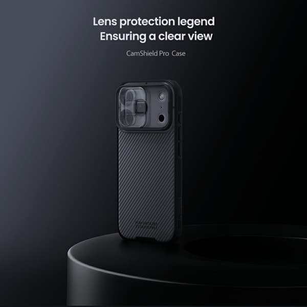NILLKIN Camshield Pro Mobilskal till iPhone 17 Pro TPU + PC Klar Svart