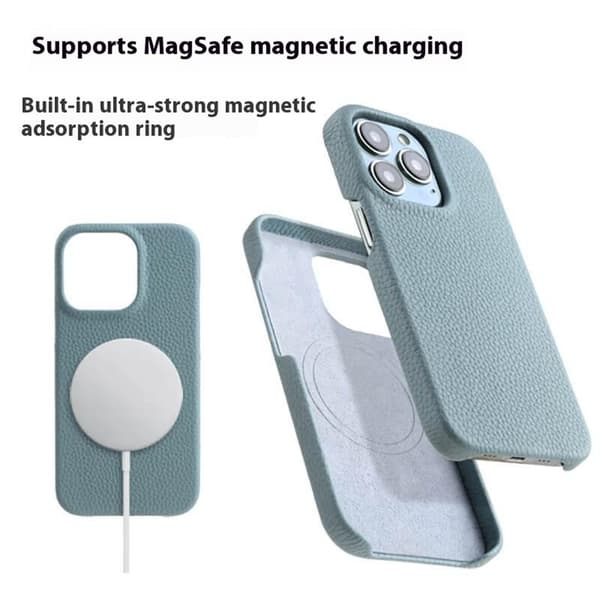 MELKCO Mobilskal till iPhone 14 Pro Max Äkta Läder PC - Orange