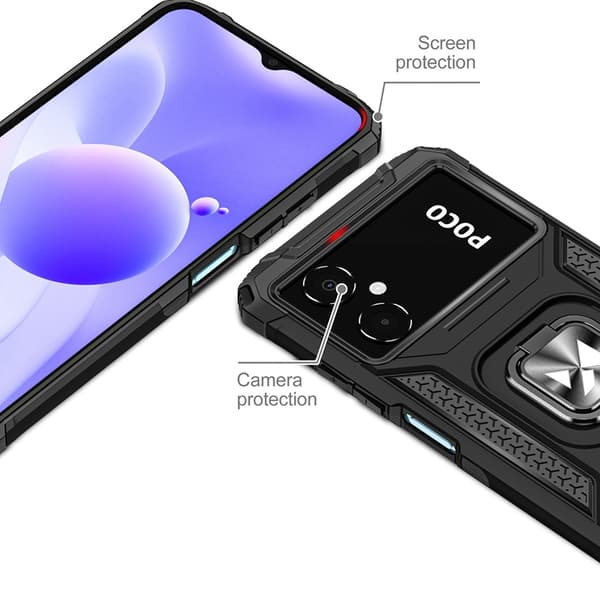 Wozinsky Galaxy A03 Cover Ringholder Armor - Sort Svart