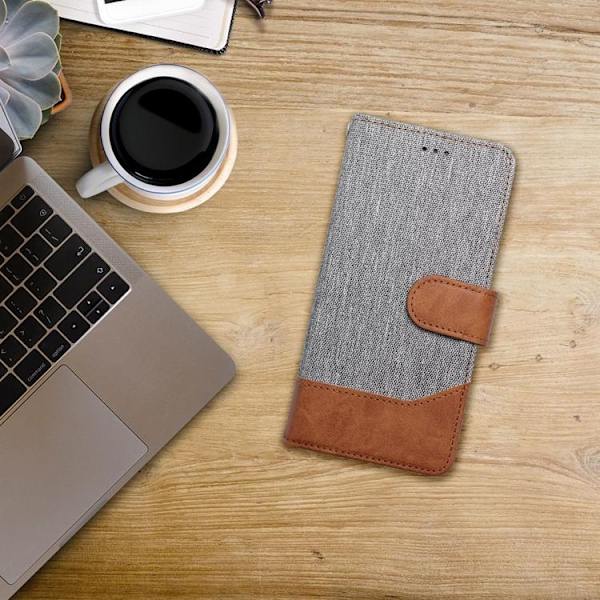 Galaxy S25 Plus Plånboksfodral Jeans - Grå Grå