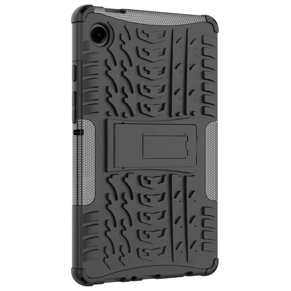Mobilskal till Galaxy Tab A9 Kickstand Tire Texture Svart