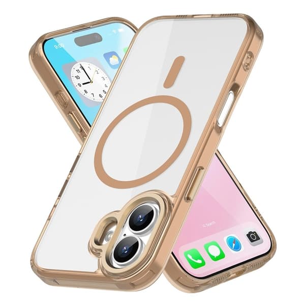 Mobilskal till iPhone 17 MagSafe TPU+PC Transparent - Guld Guld