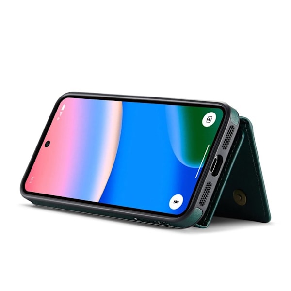 DG.MING Konstläder Plånboksfodral för Google Pixel 10 Pro - Grön