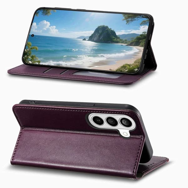 Plånboksfodral för Samsung Galaxy S26 Plus Konstläder - Lila