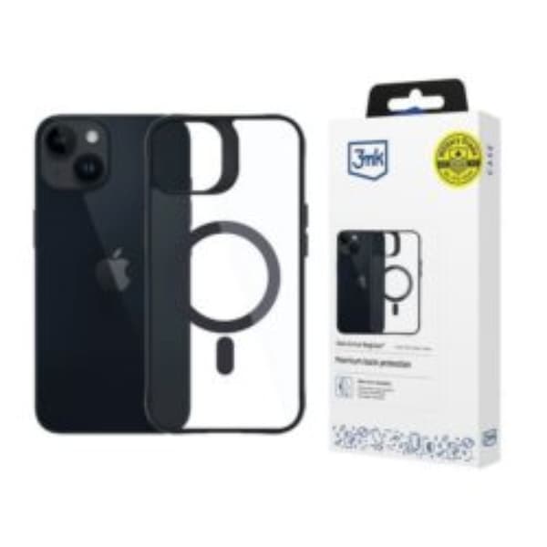 3MK Mobilskal till iPhone 14 MagSafe Satin Armor - Svart Svart