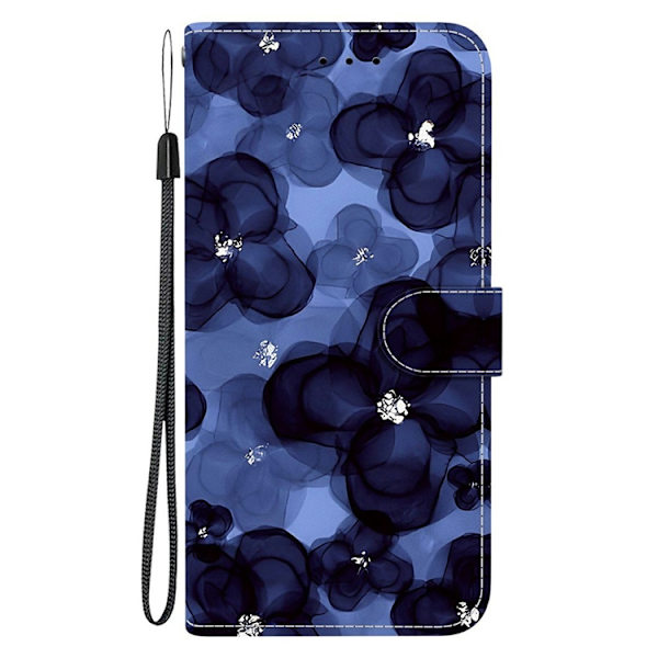 Sony Xperia 10 VII Konstläder Plånboksfodral Pattern Printing - Bläckblå Blå