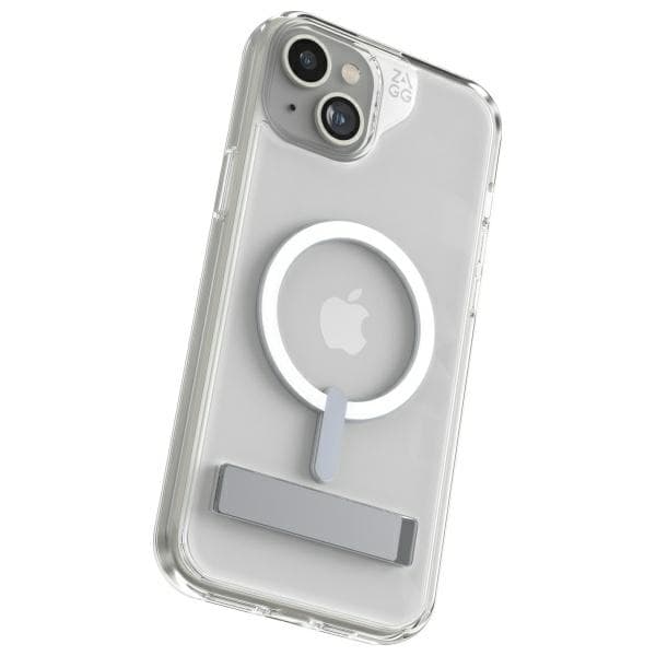 ZAGG Mobilskal till iPhone 15 Plus MagSafe Crystal Palace Kickstand - Clear