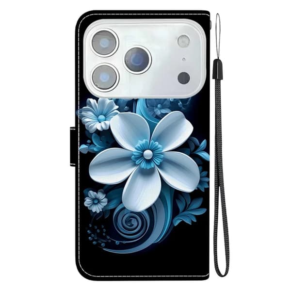 iPhone 17 Pro Max Plånboksfodral Med Lanyard - Svart Orchid Svart