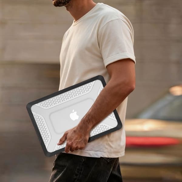 Tech-Protect Skal för Macbook Neo 13" (2026) Velar - Clear/Svart