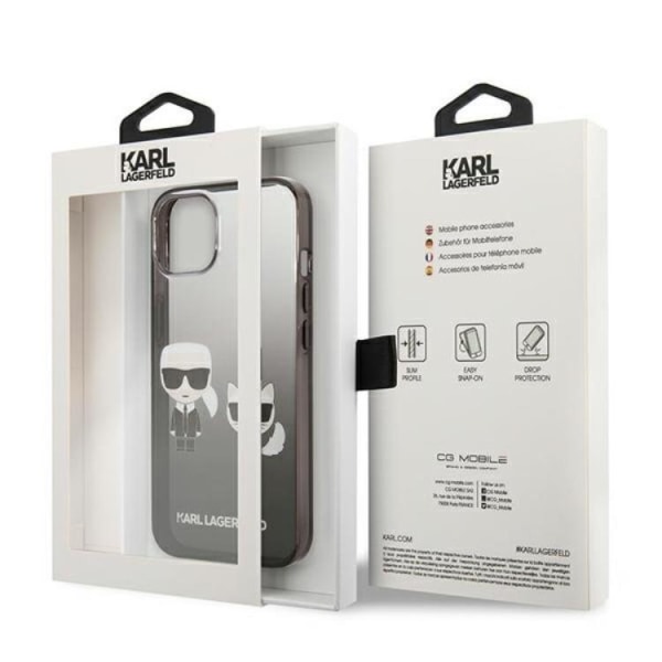 Karl Lagerfeld iPhone 13 Skal Gradient Ikonik Karl & Choupette -