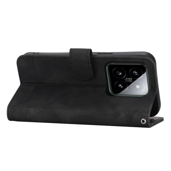 DIERFENG DF-03 för Xiaomi 14 Plånboksfodral Konstläder - Svart